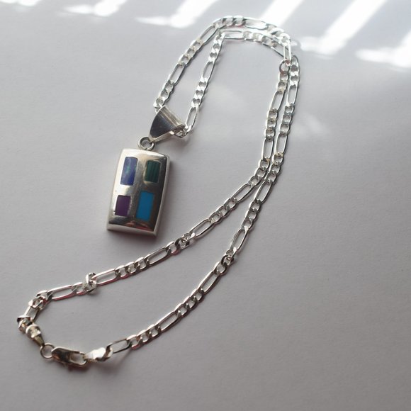 Retired Silpada 925 Turquoise, Sugilite, Malachite, Azurite Necklace - Picture 2 of 8